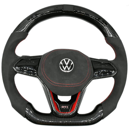 LED Alcantara Steering Wheel for Volkswagen Polo MQB 2014-2023